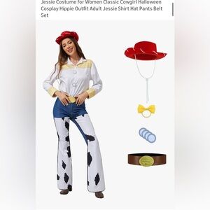 Cowgirl Costume Set with Red Hat